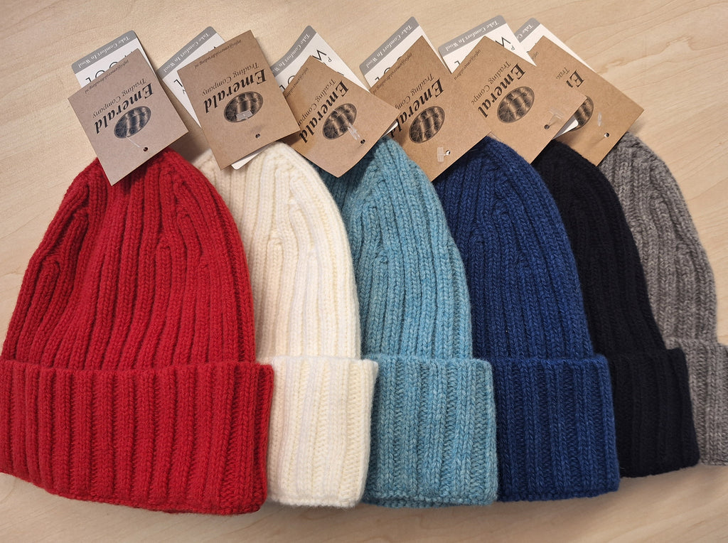 Emerald Beanie Muts - Puur Nieuw Wol