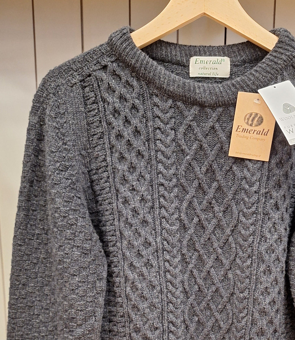 Arran Cable Fisherman Sweater - Antracite