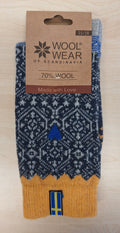 45 - Sweden - Ochre Cobalt Socks - 70%Wool