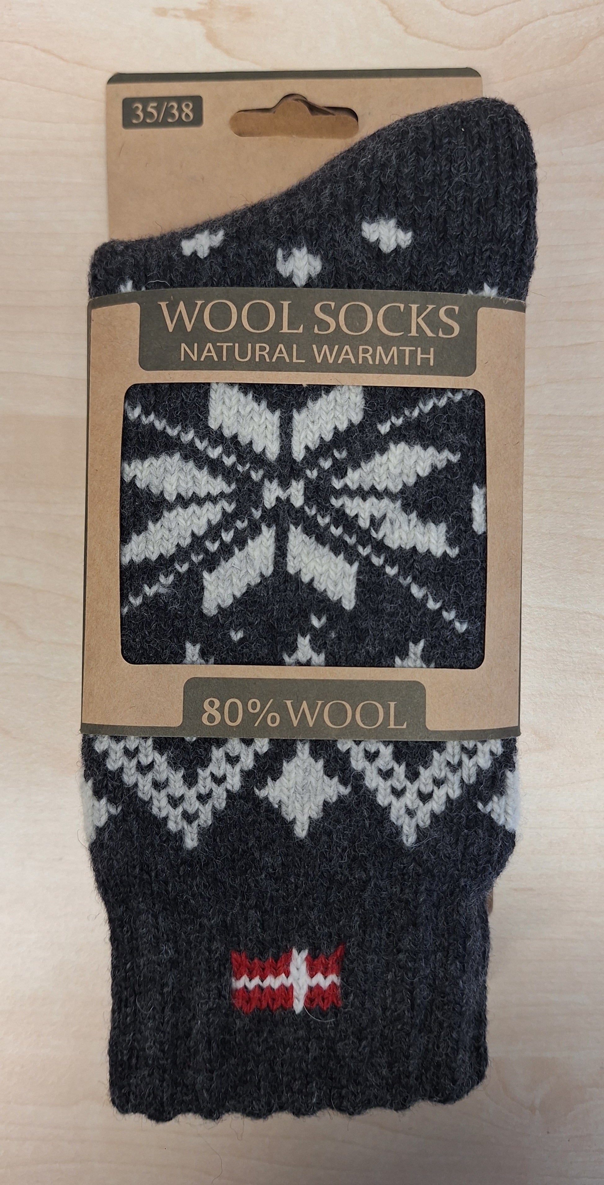 106B - Denmark - Antracite Socks - 80%Wool