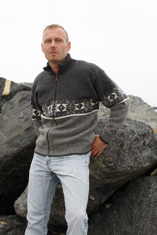4205FCW-74 Antracite/Grey Windstopper Cardigan