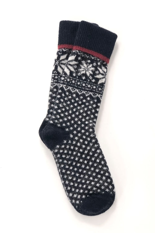 47NB - Norway - Navy Bordeaux - 70%Wool Extra Long