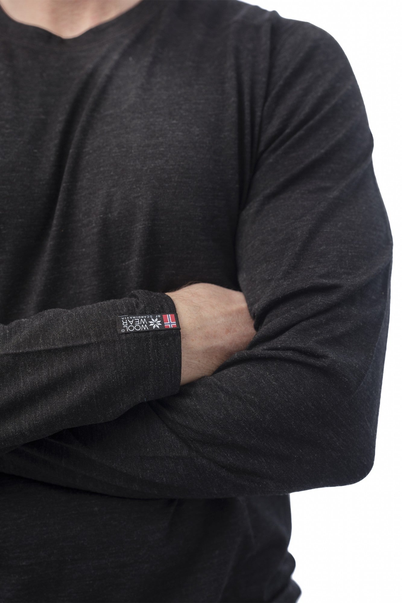 5-502-60_1 - LS Baselayer Merino - Black Melange Antracite