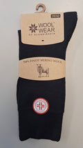94 - Black - Comfort Diabetic Socks - 70% Finest Merino Wool - No Elastic