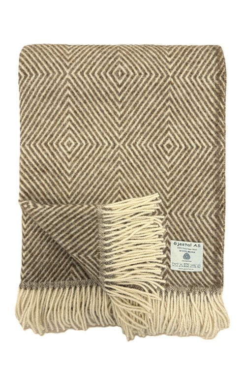 Noors Wollen Deken / Plaid 100% Wol - Diverse Kleuren