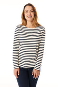 Mousqueton Breton Stripe Marinella (285g Cotton) - Ecru/Navy (Womens/Unisex Fitted)