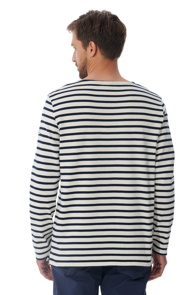 Mousqueton Breton Stripe (Pure Cotton 285g) - Ecru/Navy (Men/Unisex)