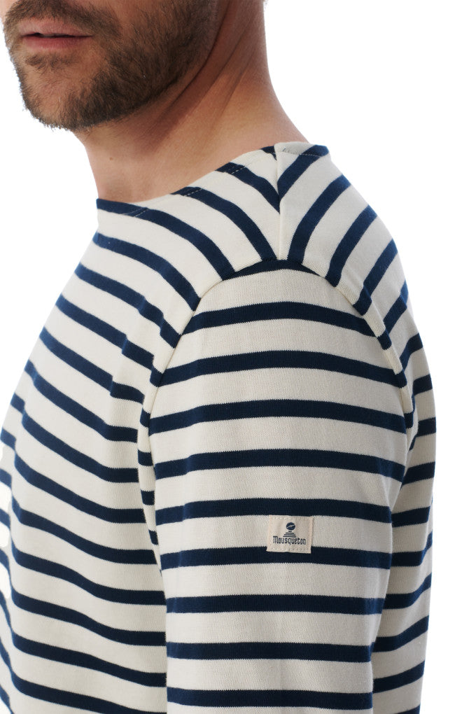Mousqueton Breton Stripe (Pure Cotton 285g) - Ecru/Navy (Men/Unisex)