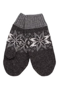 V4205F-A227 Norwool Fleece Lined Snowflake Mittens - Antracite