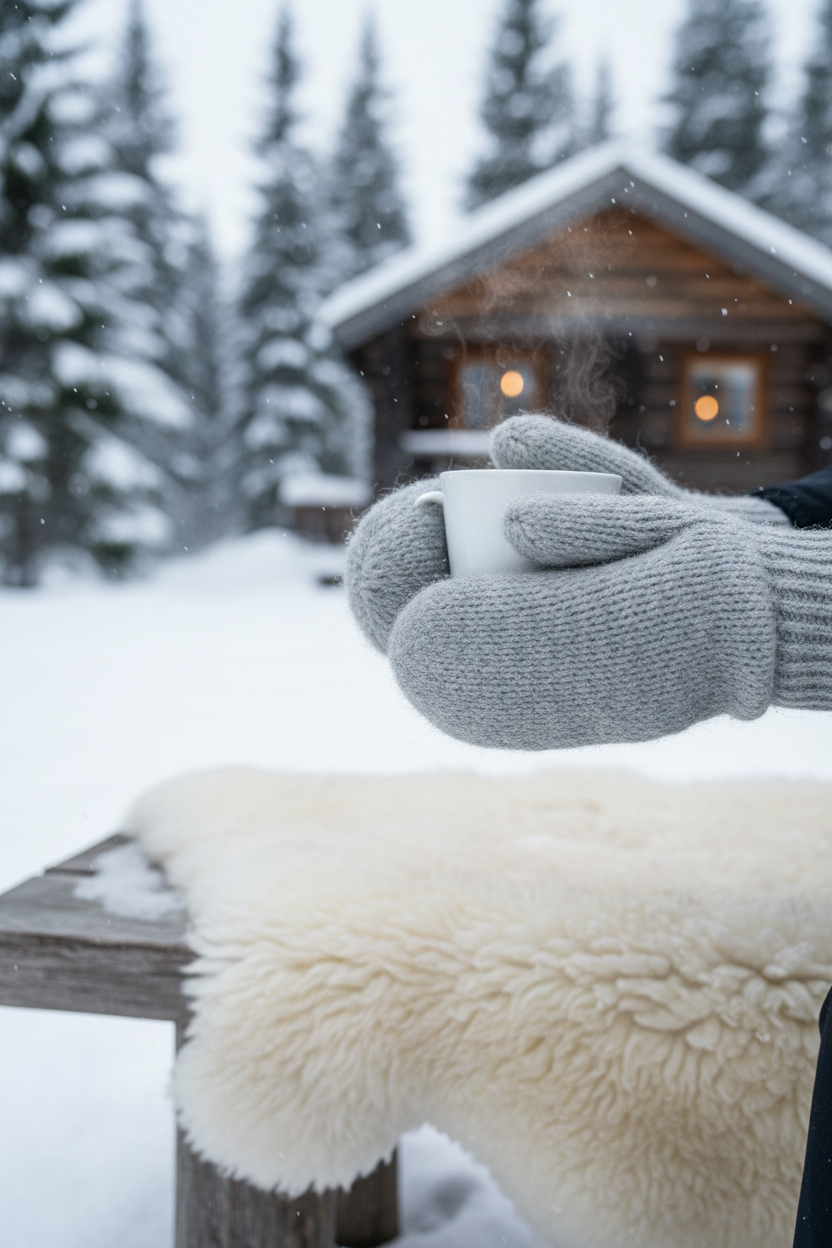 Espoo Mittens Light Grey