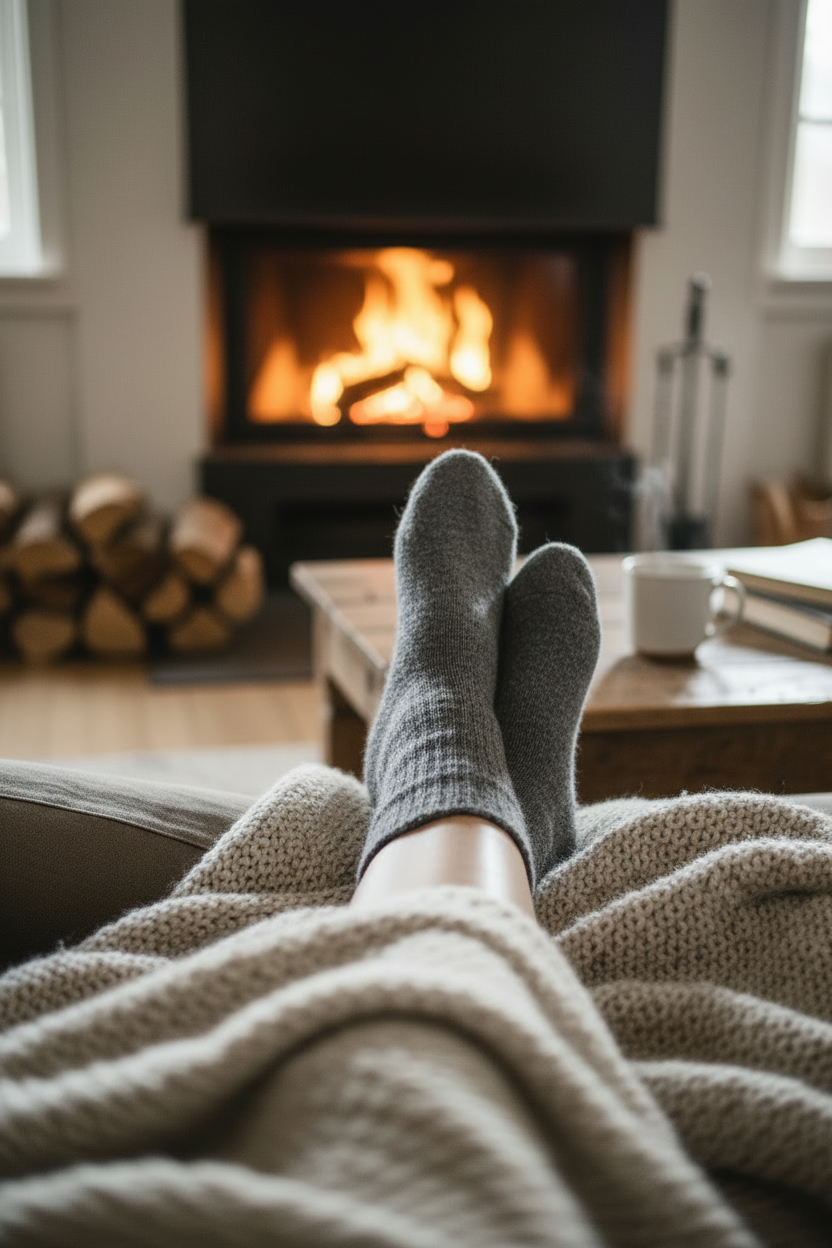 Riga Socks Light Grey - Bij de haard