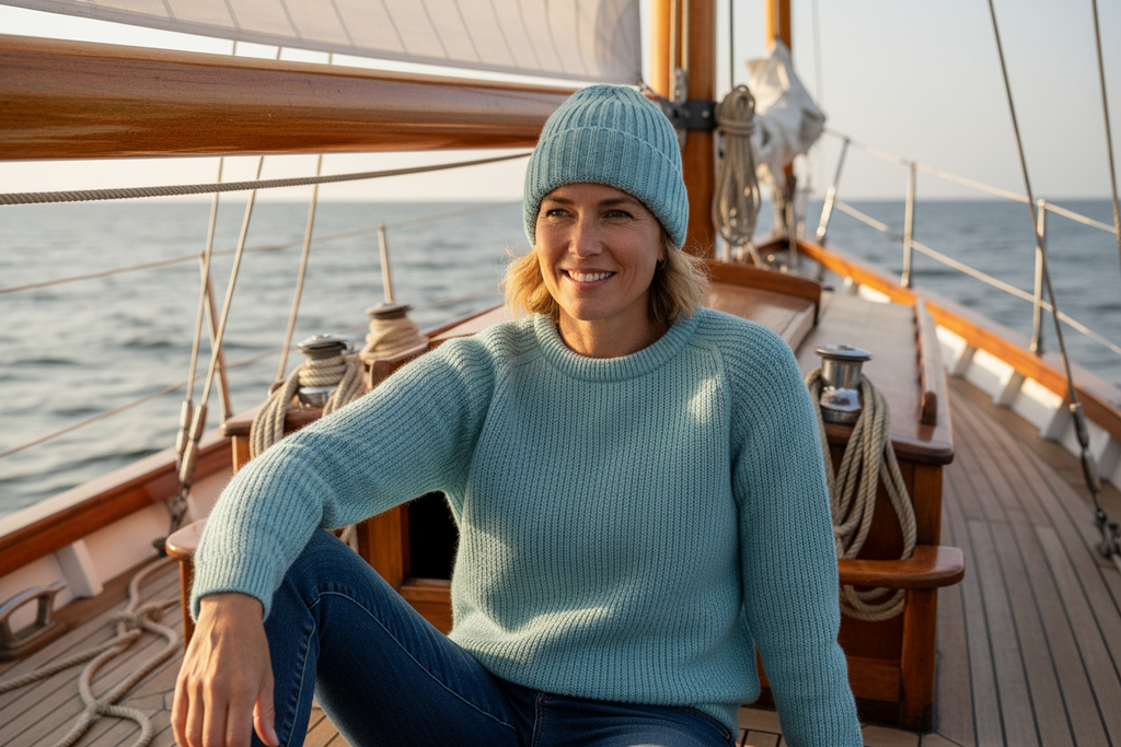 Water Emerald Beanie met Jurmo Water trui